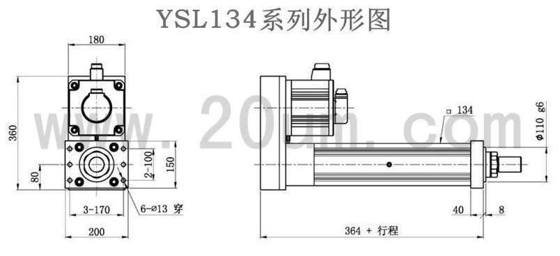 折返式電動(dòng)缸外徑尺寸,電動(dòng)推桿外徑尺寸是多少？插圖